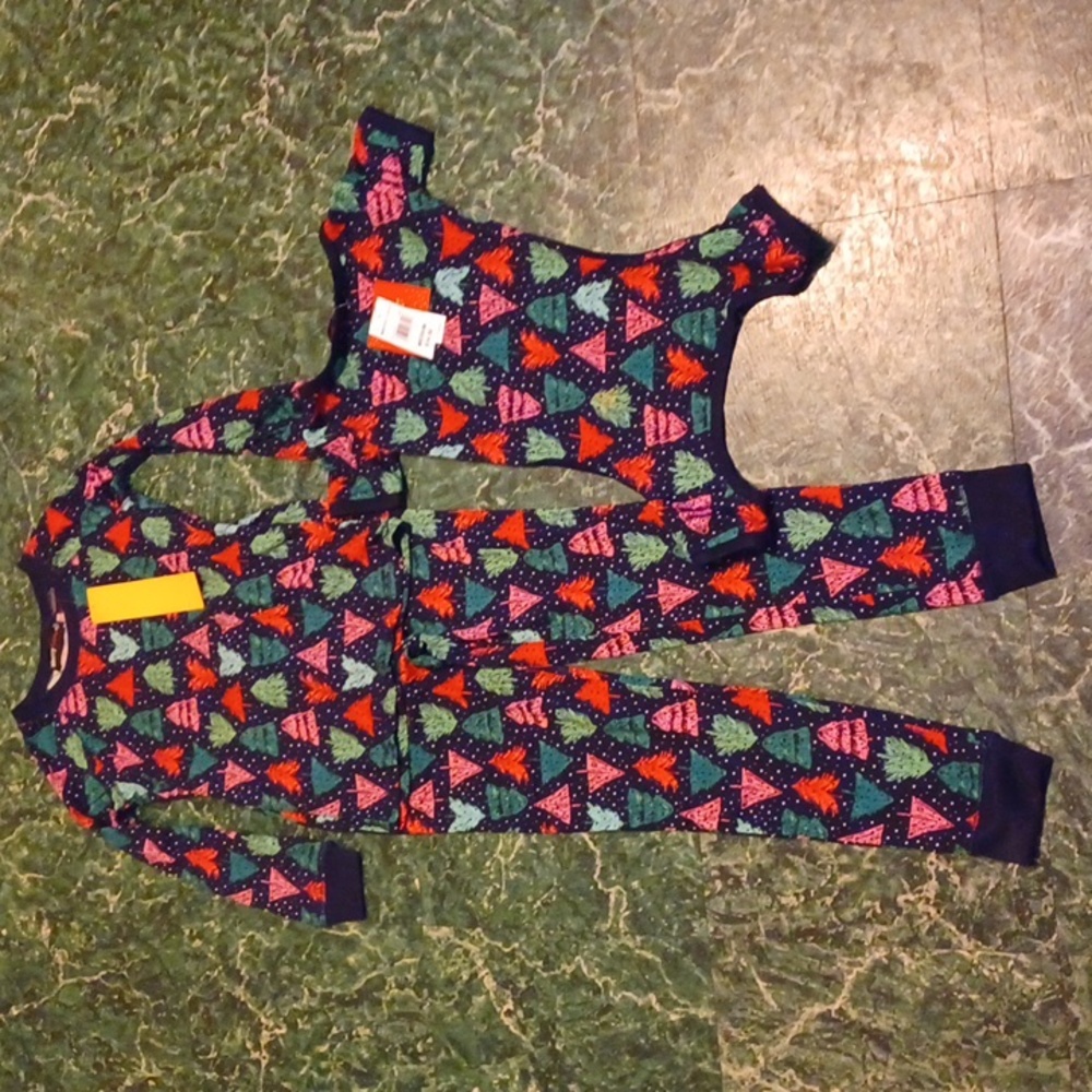 Christmas pj children size medium and matching dog pjs size medium